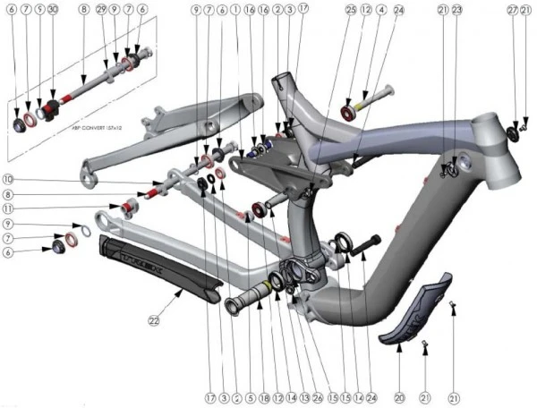 Trek Session Alu 2012, 298913 (Nr.17), Mutter, M10x1.0, 3 Trek Session Alu 2012, 298913 (Nr.17), Mutter, M10x1.0,