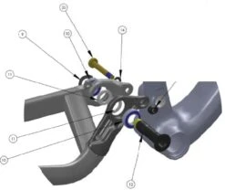 Trek Lush Carbon 2012, 290375 (Nr.11), Achse, M10x1.5x73.6mm, 17 -Rad Teile Verkaufe 56766 0